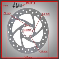 DISCO FRENO 140 MM MASSCITY...